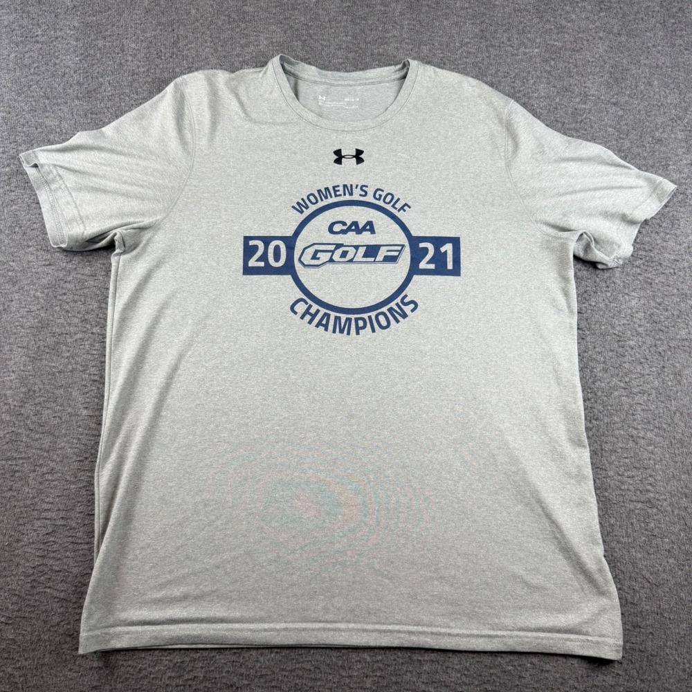 Under Armour T-Shirt Women's Medium Grey 2021 CAA Golf Champions HeatGear Tee